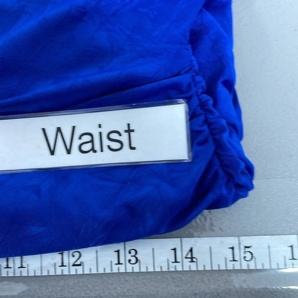 Aidan Maddox Dress Women's 6 Blue Bodycon Short Sleeve Scoop Neck Knee Length - Picture 15 of 17